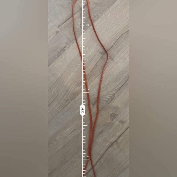 Bogner Vintage women’s multi size single braided leather skinny thin tie belts - Picture 5 of 9